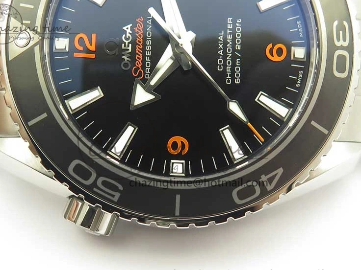 0204 Durable Planet Ocean Professional Ceramic Bezel 45.5mm 1:1 VSF Best Edition Orange Markers on SS Bracelet A8500 Super Clone 8052